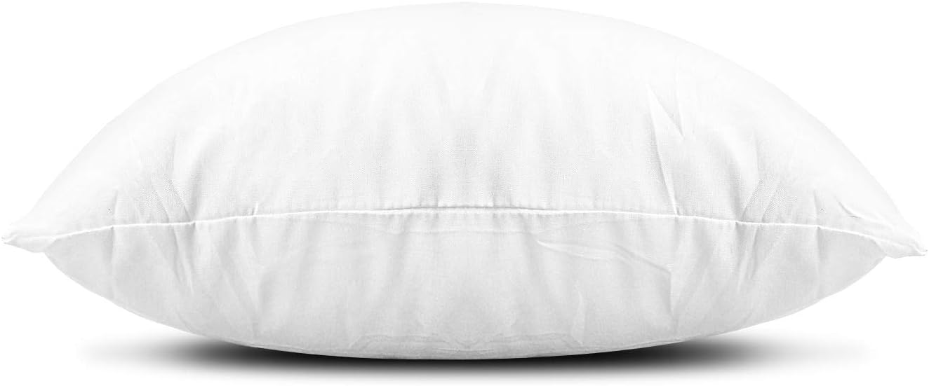 Throw Pillow Insert, Lightweight Soft Polyester Down Alternative Decorative Pillow, Sham Stuffer, Machine Washable. (White, 18x18)