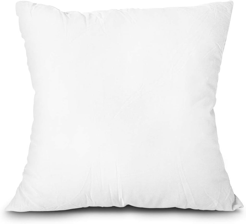 Throw Pillow Insert, Lightweight Soft Polyester Down Alternative Decorative Pillow, Sham Stuffer, Machine Washable. (White, 18x18)
