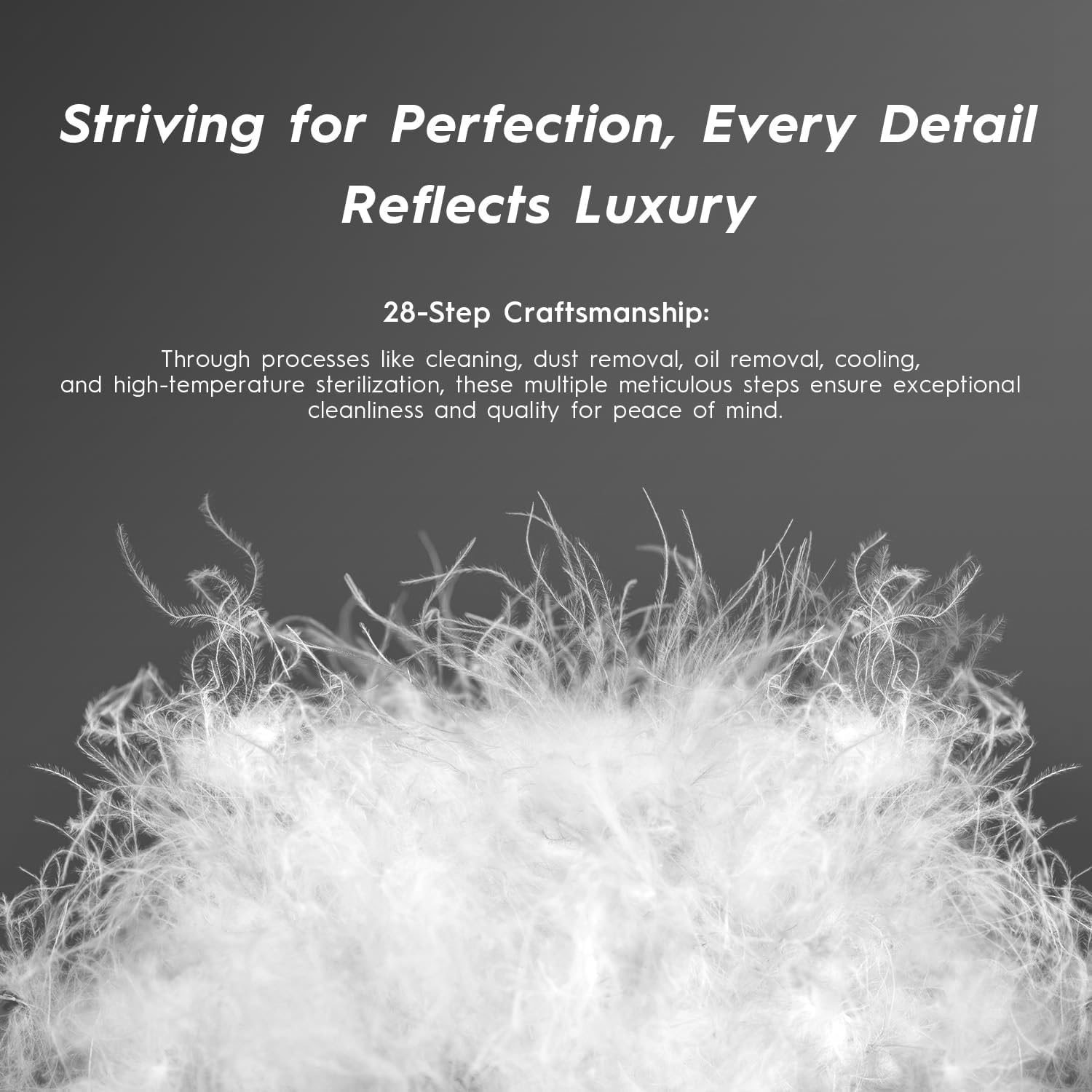 Ultra Soft Down Pillow Standard Size, All Down Filled Bed Pillow for Sleeping, 100% Cotton Shell 500 Thread Count, Soft Hotel Collection Down Feather Pillow 20" x 26" 1 Pack