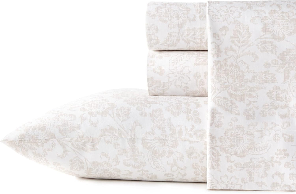 Queen Sheets, Cotton Percale Bedding Set, Crisp & Cool Ideal Bedding Set (, Queen)