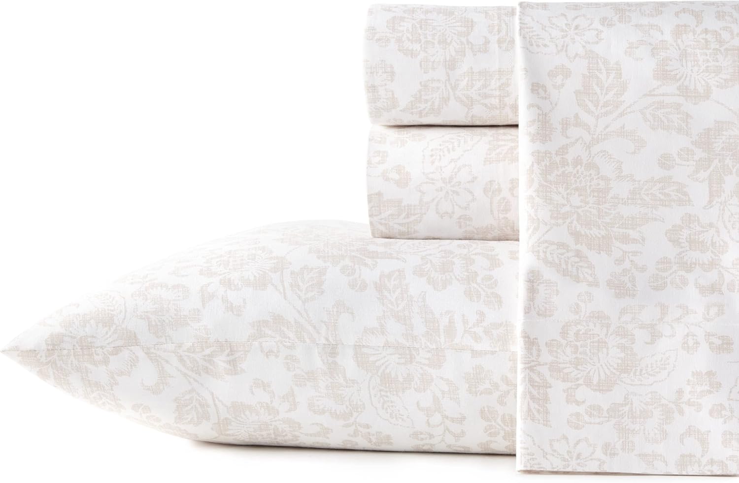 Queen Sheets, Cotton Percale Bedding Set, Crisp & Cool Ideal Bedding Set (, Queen)