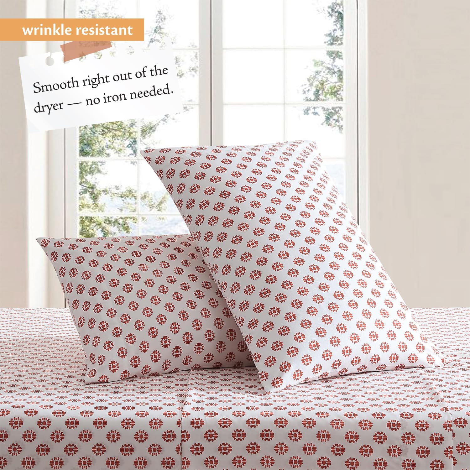 Queen Size Sheet Set, 4-Piece Boho Medallion Patterned Bedding, Soft & Wrinkle Resistant ( Collection, )