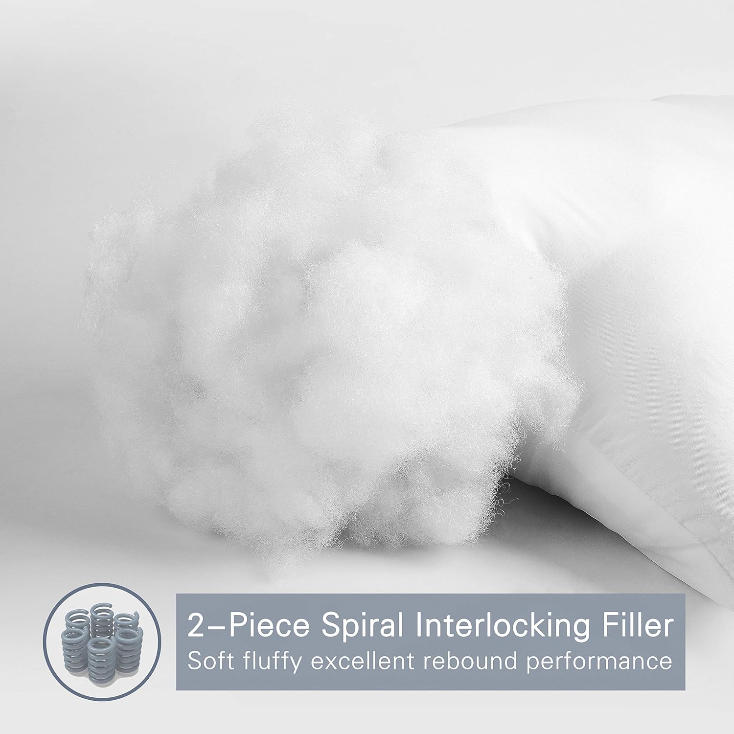 Luxury Soft Pillows for Sleeping, Fluffy Down Alternative Polyester Fiber Filled Pillow, Home&Hotel-Collection, Machine Washable