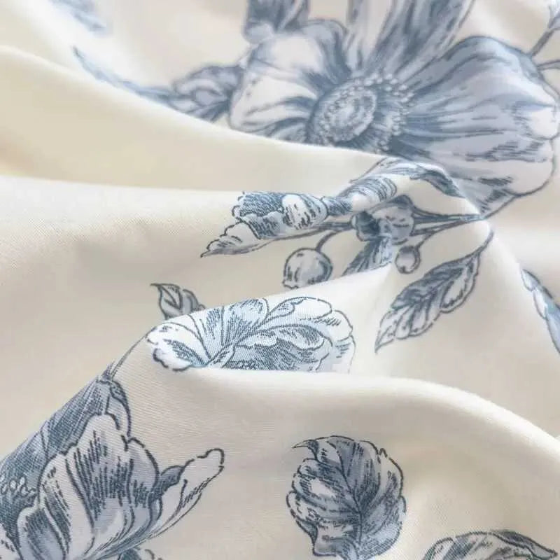 Pink Floral Duvet Cover Cotton Comforter Cover Set Girls Sheet case Soft No Filling Warm Bed Linen Twin Full Size Bedding