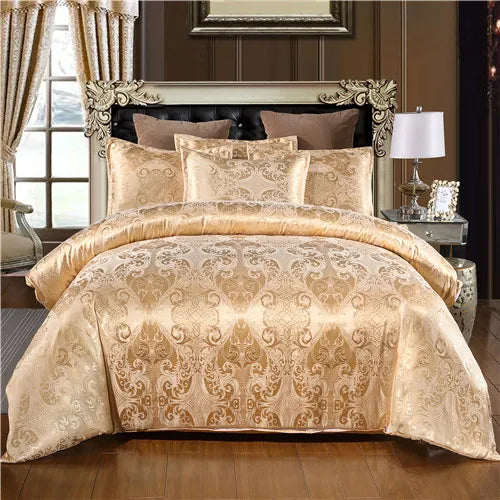 Jacquard Bedding set Single Queen King Size Duvet Cover Set Bed Linen Quilt